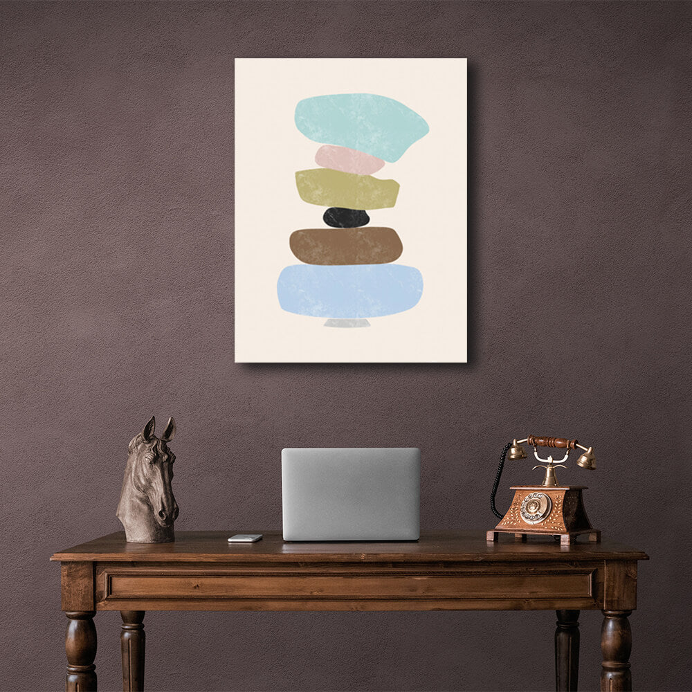 Abstraction Cairn Canvas Wall Art Print