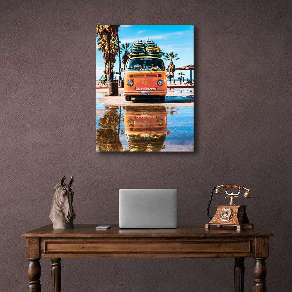 Surf car for traveling Canvas Wall Art Print