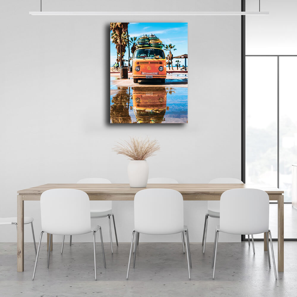 Surf car for traveling Canvas Wall Art Print