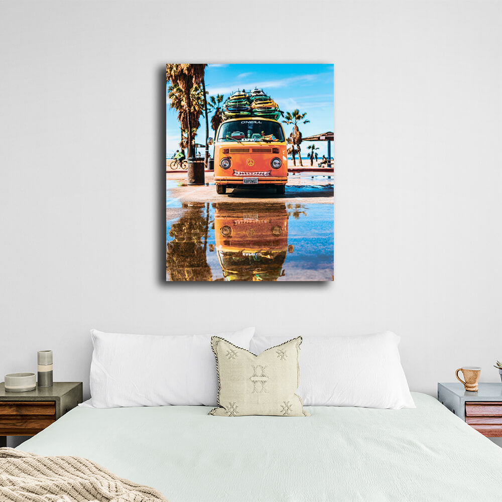 Surf car for traveling Canvas Wall Art Print