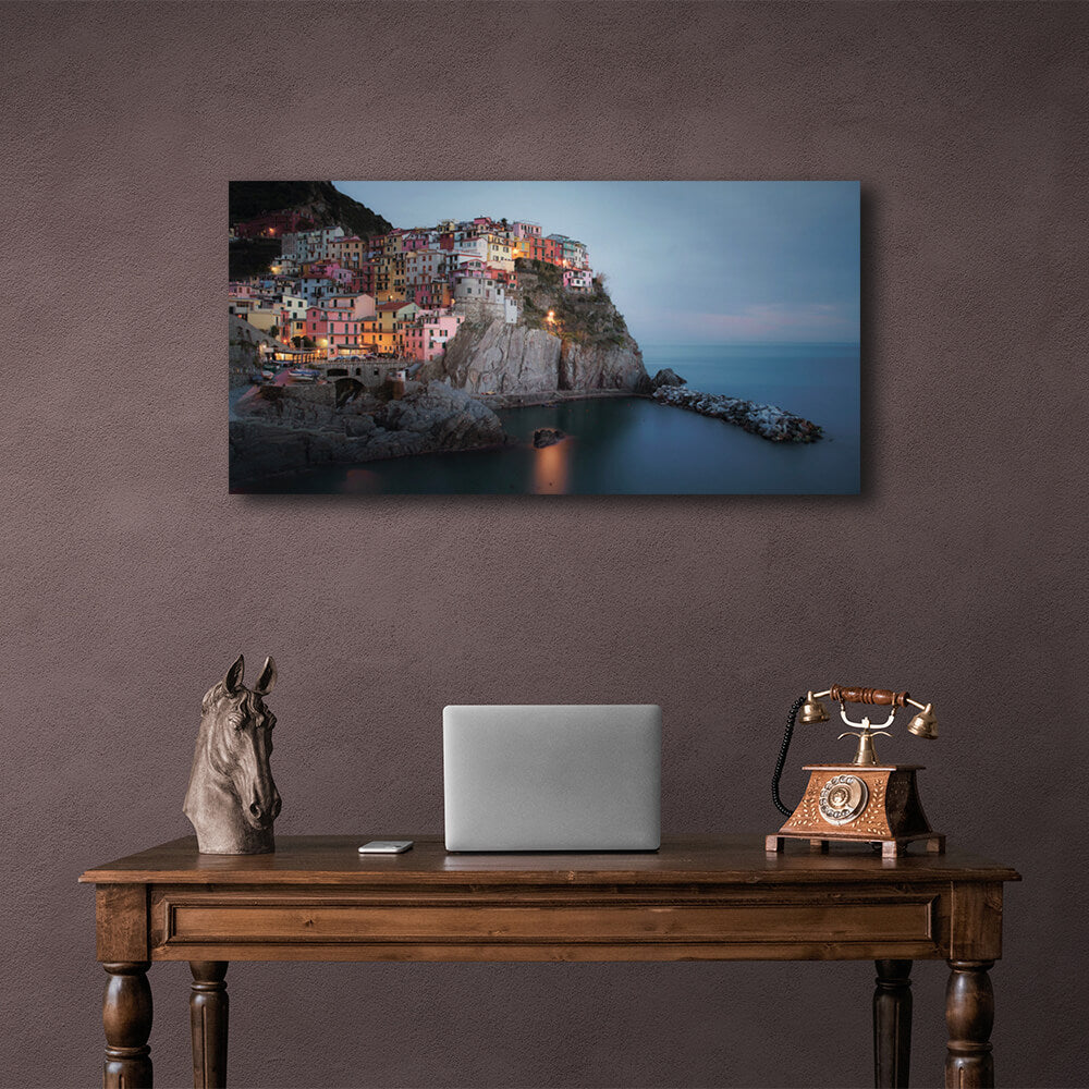 Cinque terre town Canvas Wall Art Print