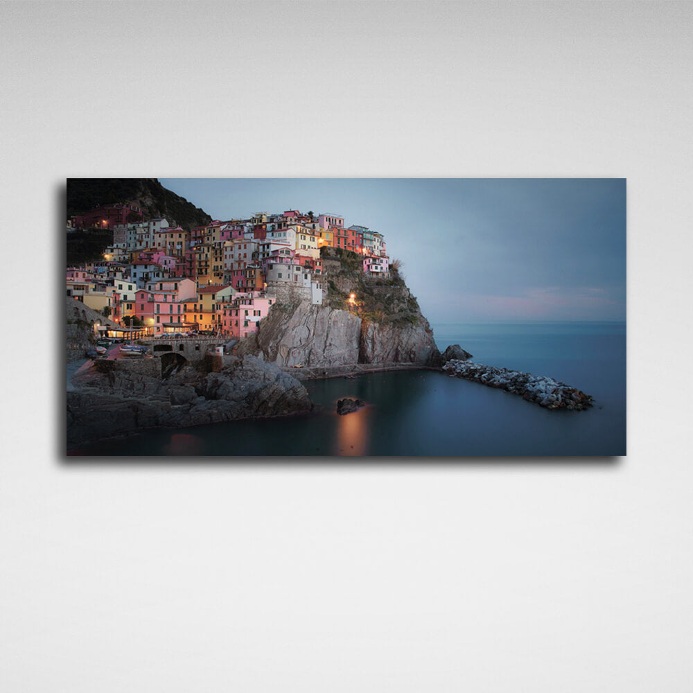 Cinque terre town Canvas Wall Art Print