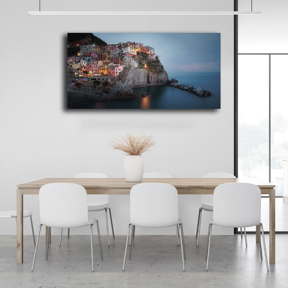 Cinque terre town Canvas Wall Art Print