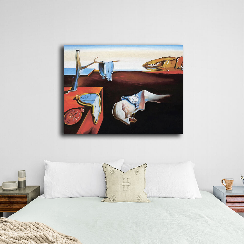 Reproduktion „Permanence of Memory“ von Salvador Dali, Reproduktion auf Leinwand, Wand-Kunstdruck