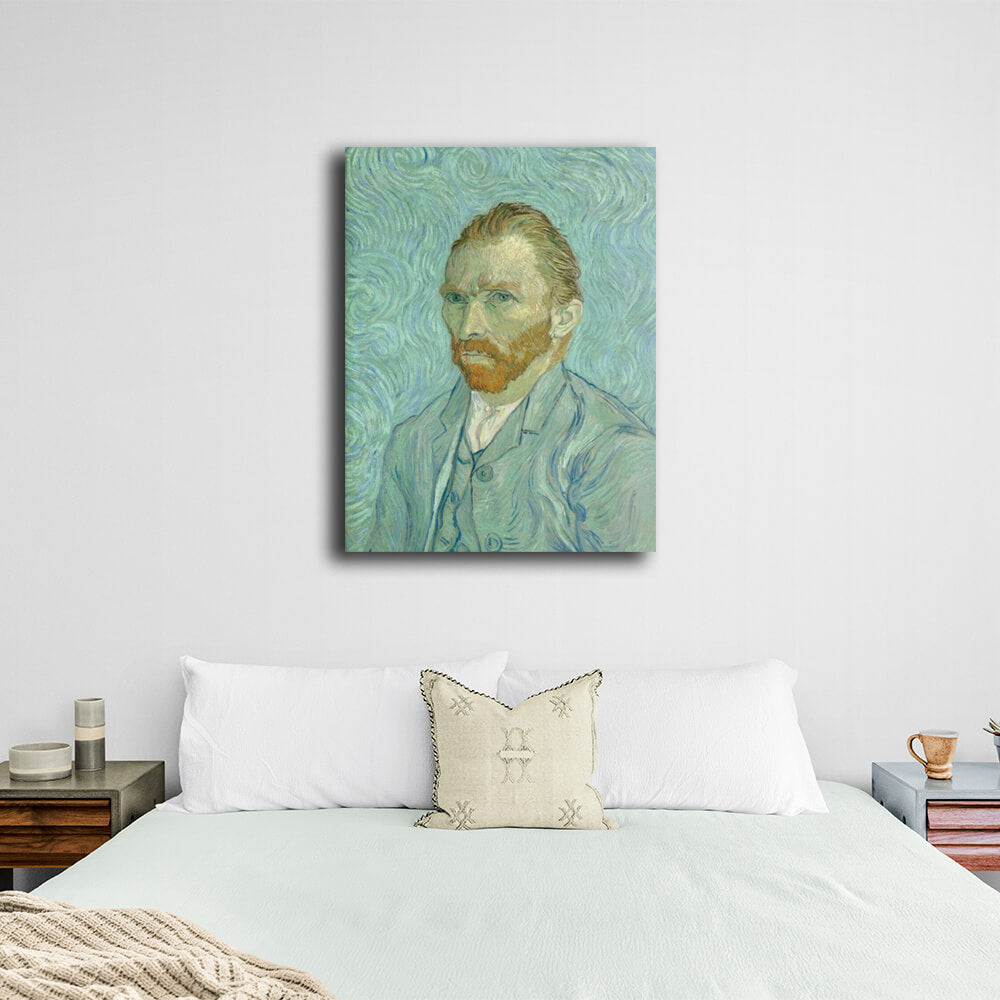 Reproduktion „Selbstporträt 1889“ von Vincent van Gogh, Reproduktion auf Leinwand, Kunstdruck