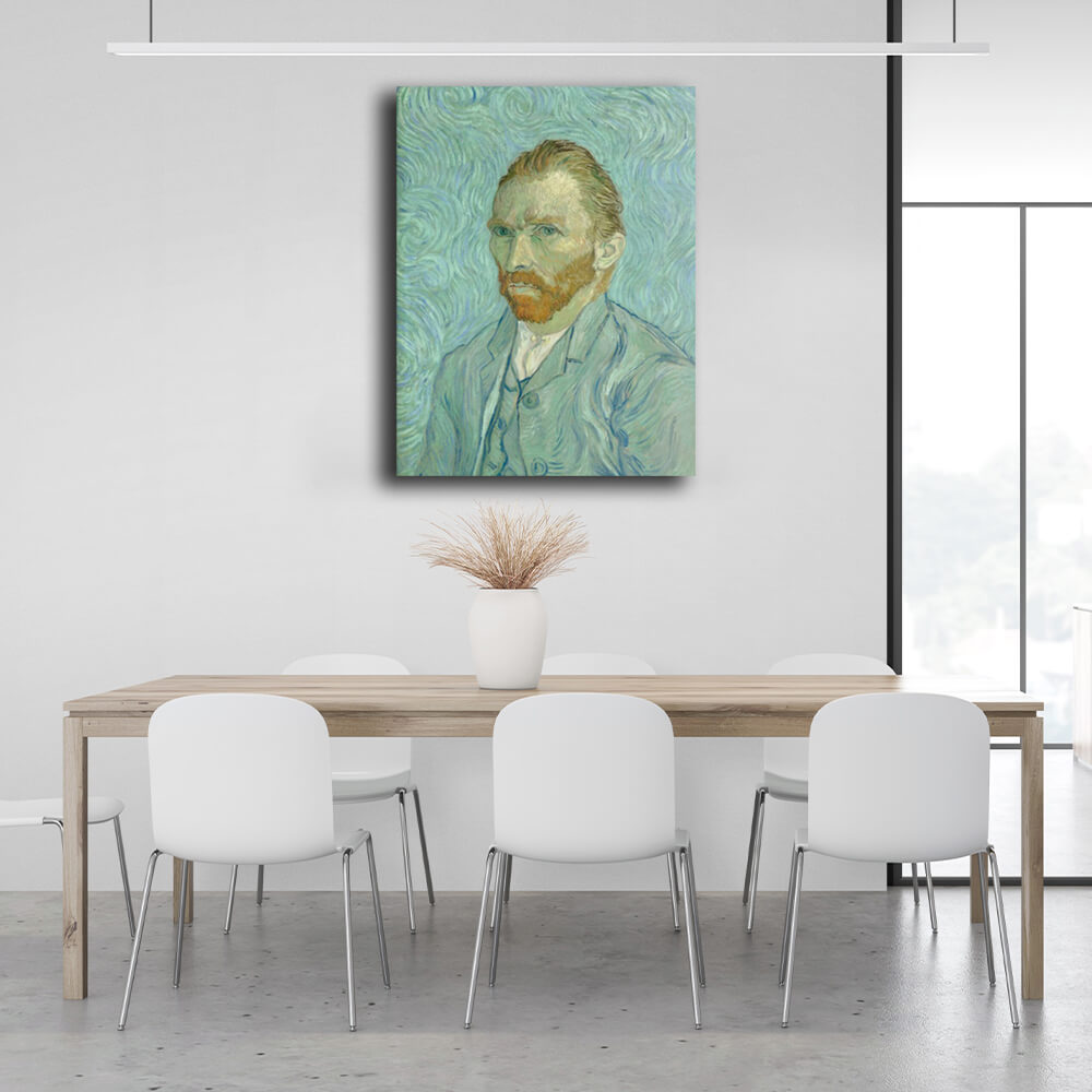 Reproduktion „Selbstporträt 1889“ von Vincent van Gogh, Reproduktion auf Leinwand, Kunstdruck