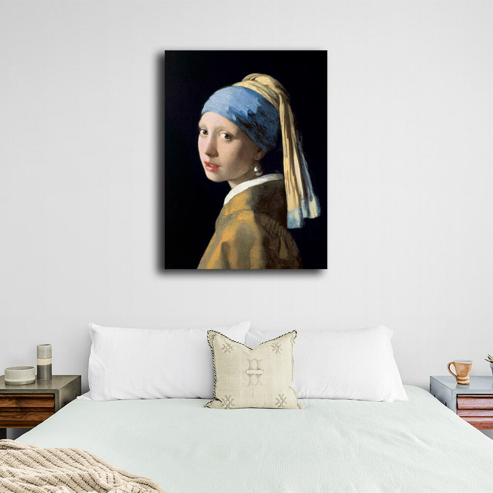 Reproduktion „Mädchen mit dem Perlenohrring“ von Jan Vermeer, Reproduktion auf Leinwand, Kunstdruck