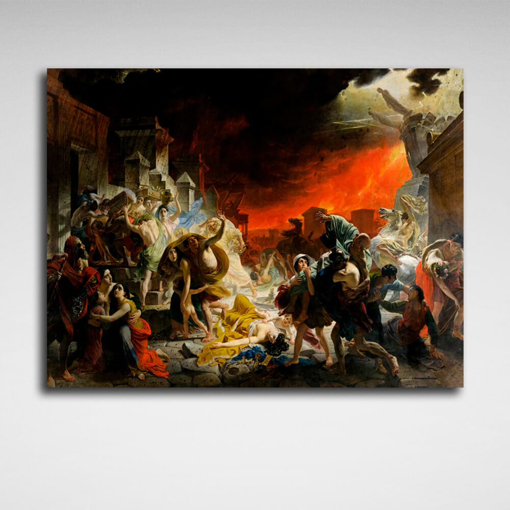 Reproduction The Last Day of Pompeii Karl Brullov Reproduction Canvas Wall Art Print