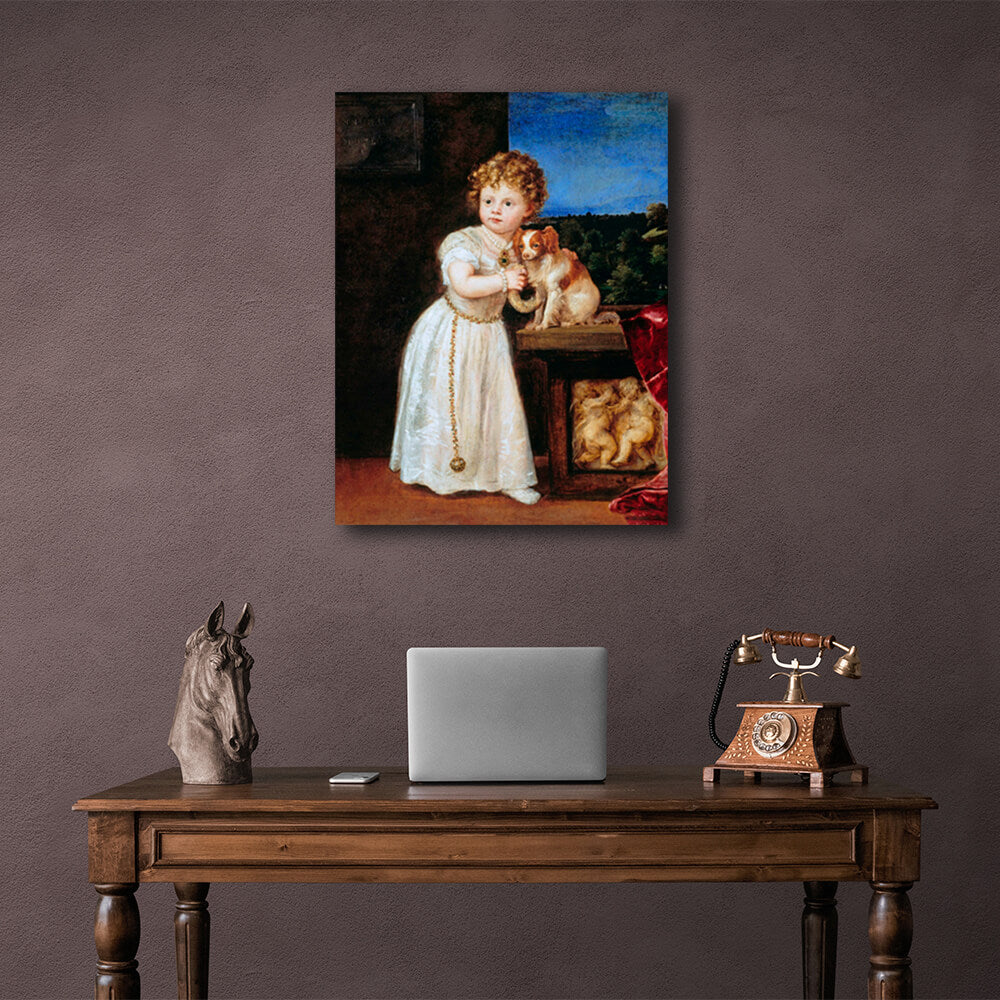 Reproduction Portrait of Clarissa Strozzi Titian Reproduction Canvas Wall Art Print