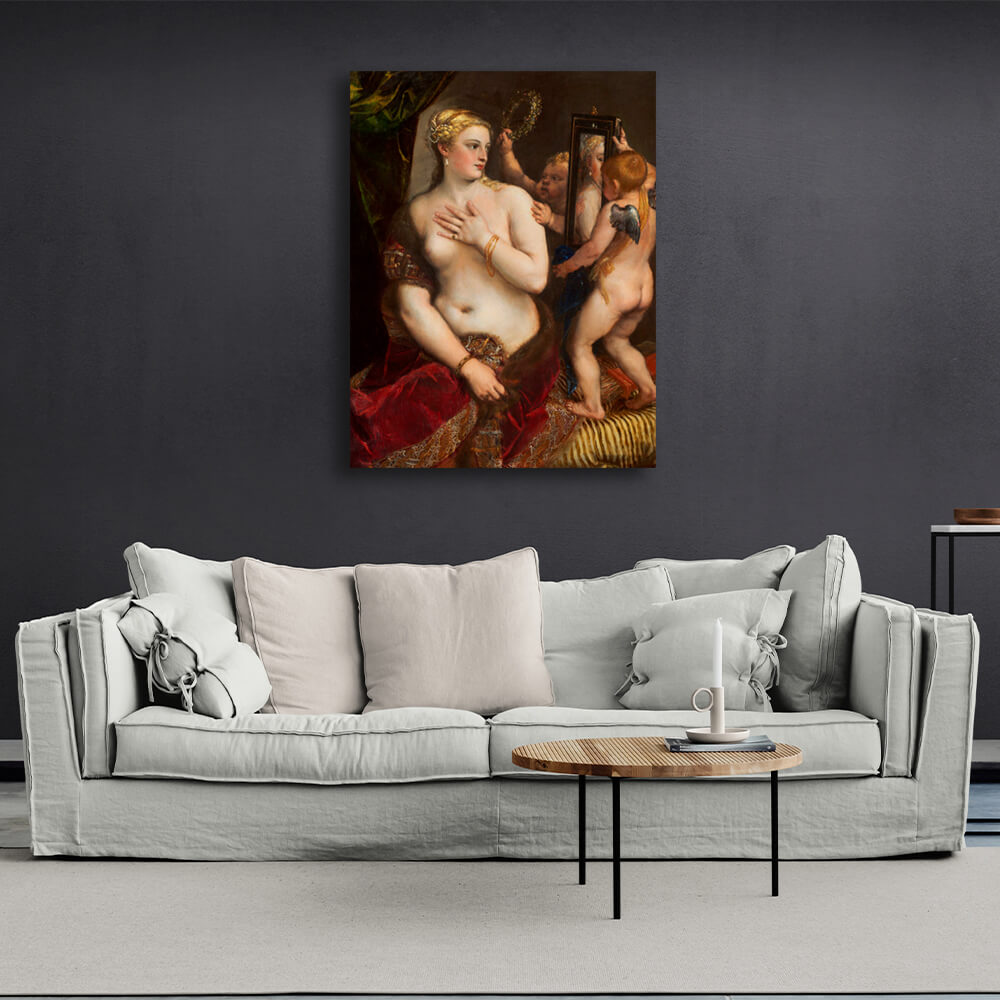 Reproduction Venus in front of the mirror Titian Reproduction Canvas Wall Art Print