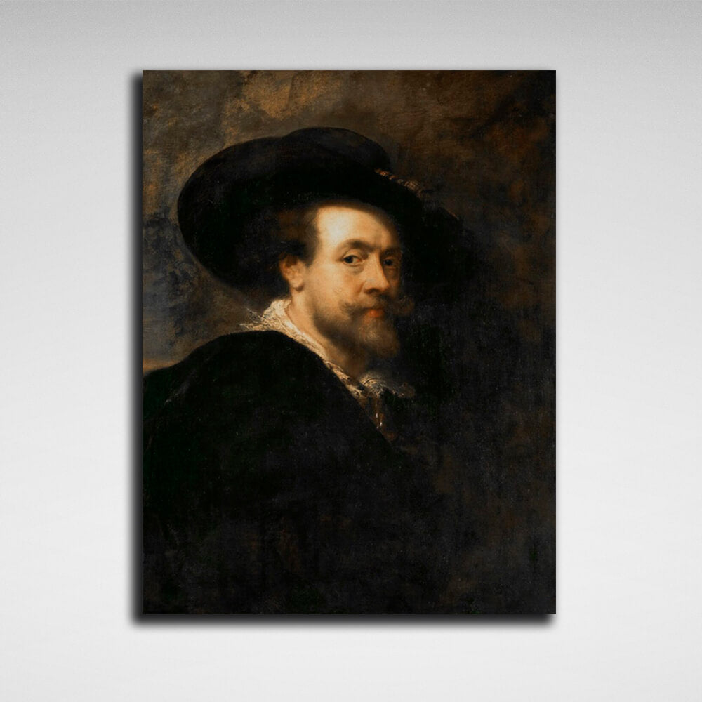 Reproduktion „Selbstporträt“ von Peter Paul Rubens. Reproduktion eines Kunstdrucks auf Leinwand