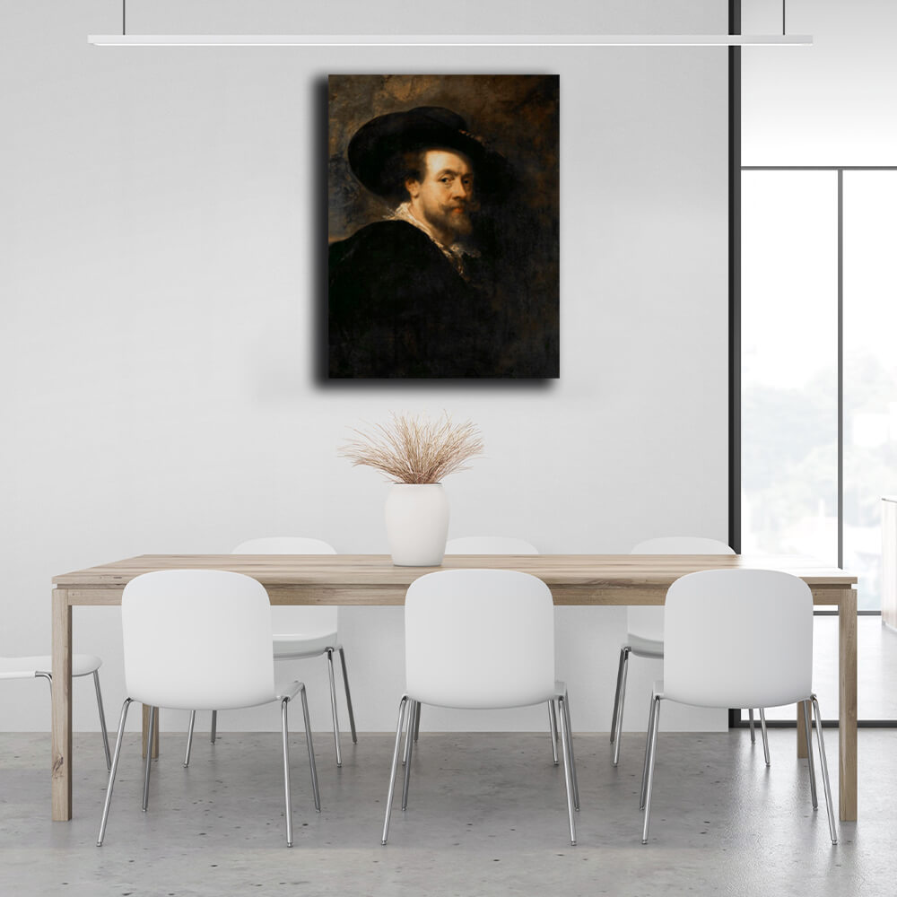 Reproduction Self-Portrait by Peter Paul Rubens. Reproduction Canvas Wall Art Print