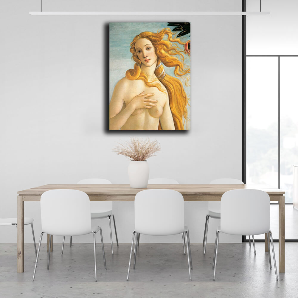 Reproduktion „Geburt der Venus, Fragment“ von Sandro Botticelli, Reproduktion auf Leinwand, Kunstdruck