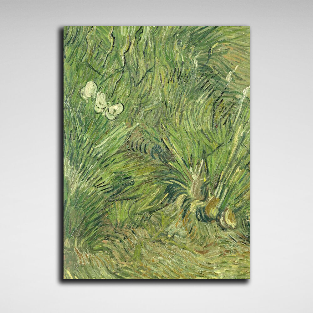 Reproduktion „Der Garten der Schmetterlinge“ von Vincent van Gogh, Reproduktion auf Leinwand, Wand-Kunstdruck