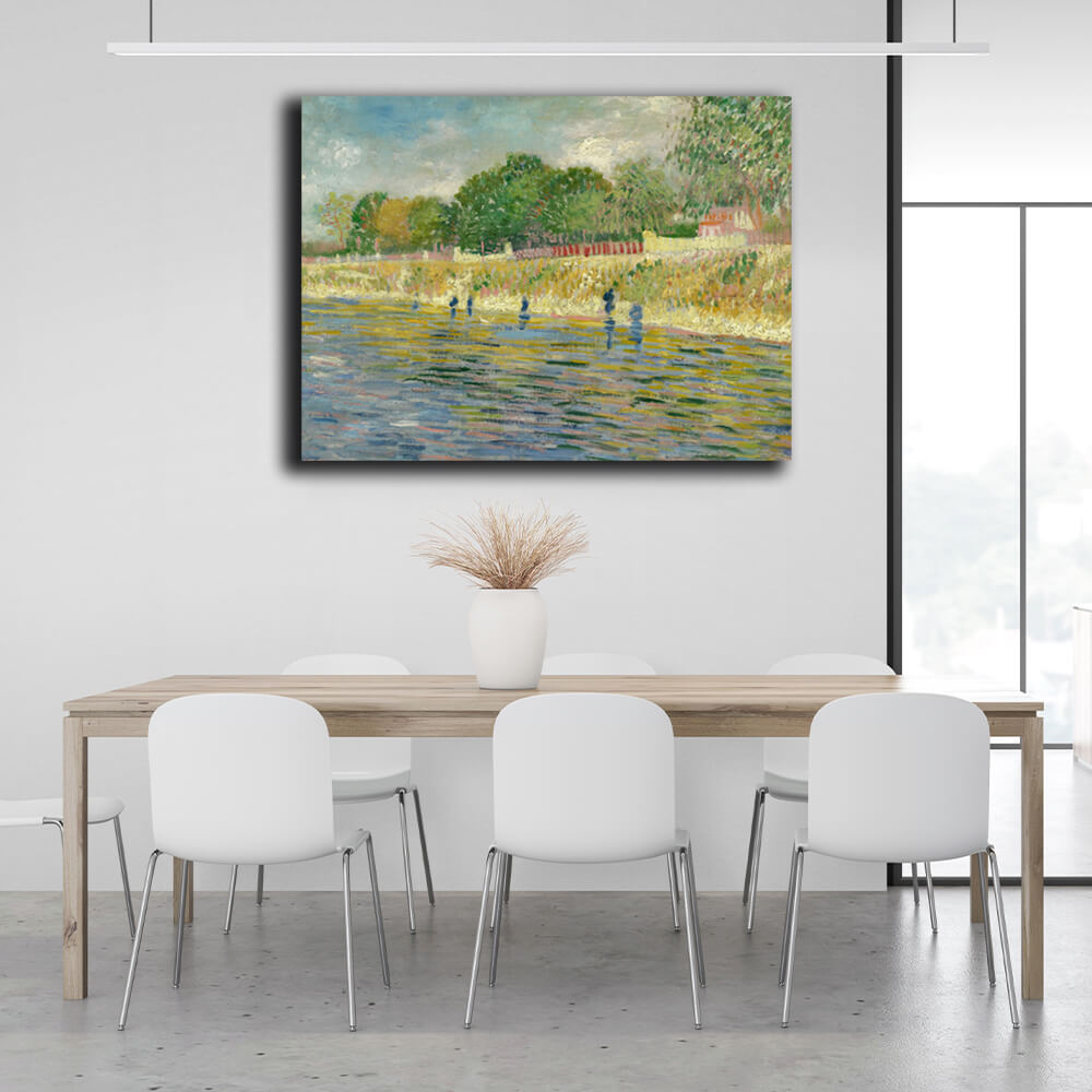 Reproduction The banks of the Seine by Vincent van Gogh Reproduction Canvas Wall Art Print