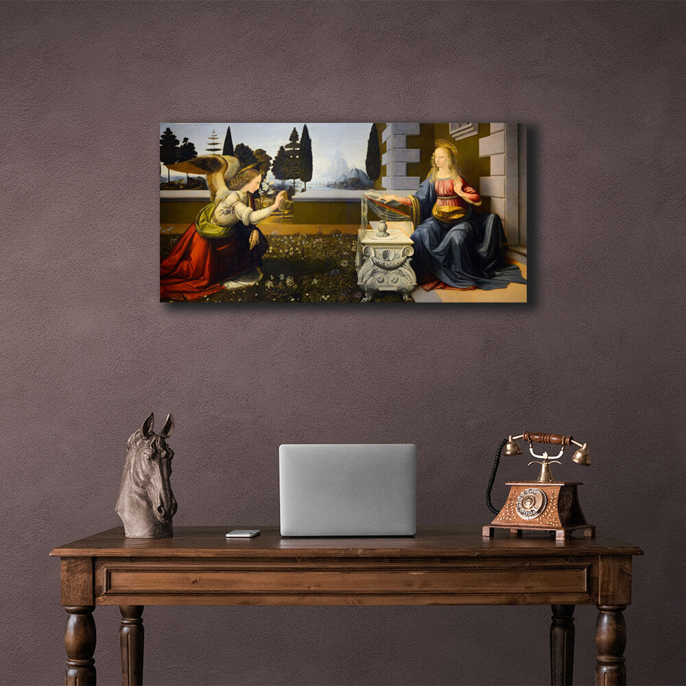 Reproduction Leonardo da Vinci's Annunciation Reproduction Canvas Wall Art Print