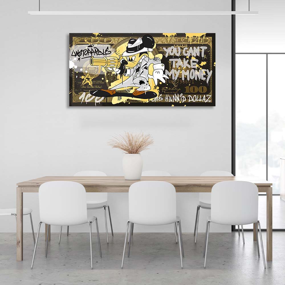 100 $ Pop-Art-Kunstdruck auf Leinwand