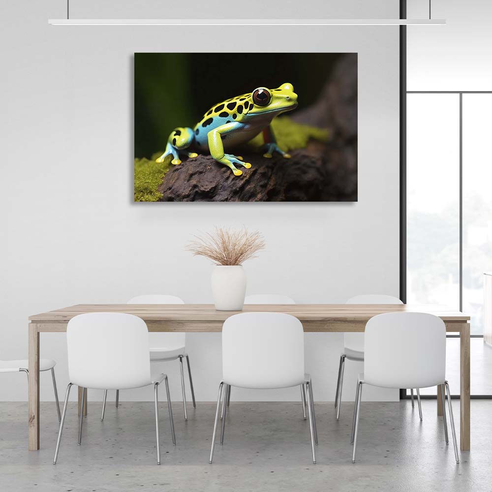 Kunstdruck auf Leinwand, Motiv: Tropischer Frosch