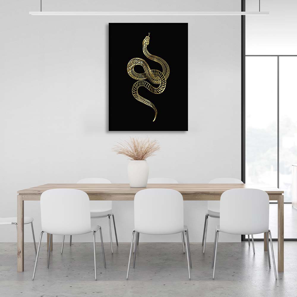 Canvas Wall Art Print Golden snake