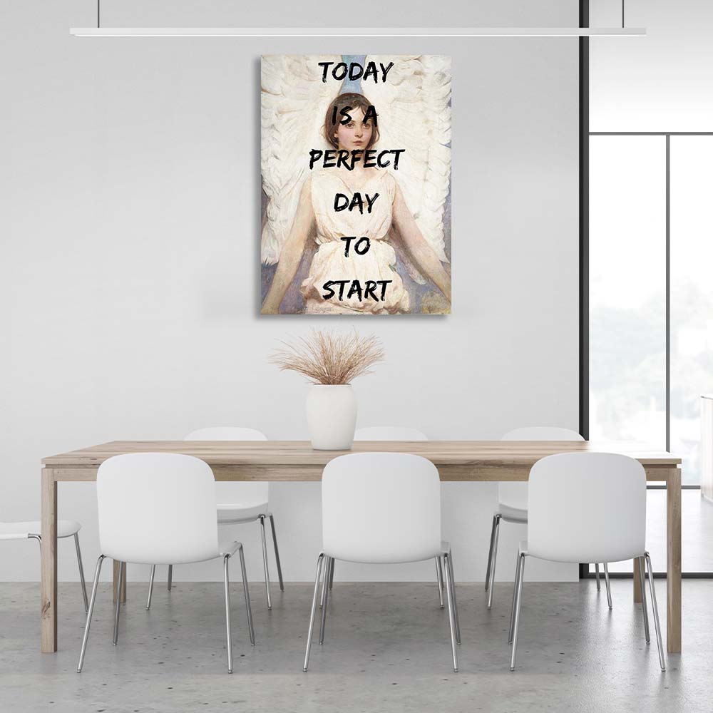 Canvas Wall Art Print Angel. Today is the perfect day to start