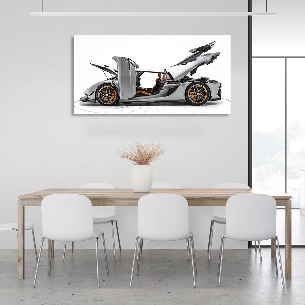 Kunstdruck auf Leinwand, Auto, Koenigsegg Jesko Attack