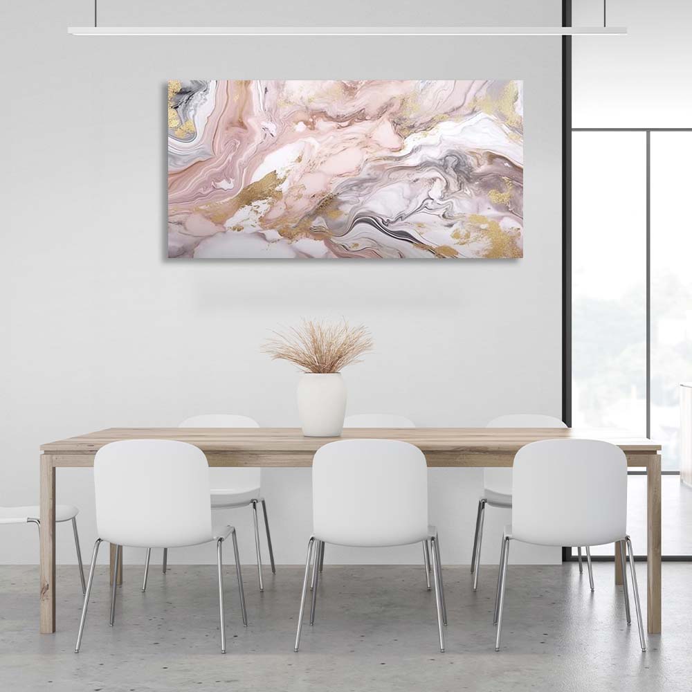 Abstraction Canvas Wall Art Print Marble in watercolor style