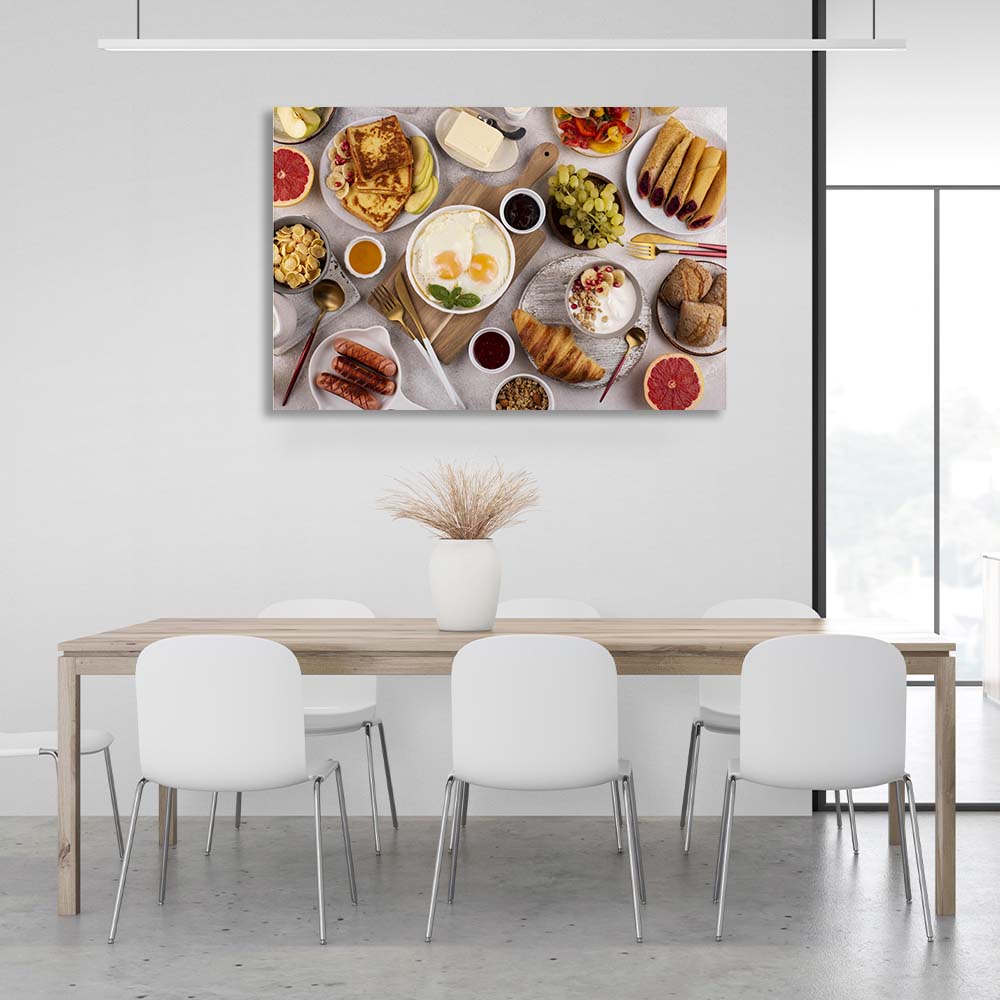 For the kitchen breakfast to suit every taste Canvas Wall Art Print For Kitchen