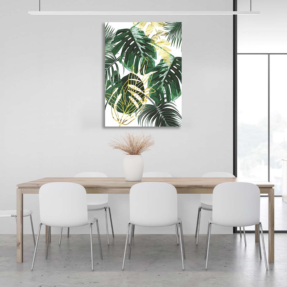 Canvas Wall Art Print Tropical Leaves