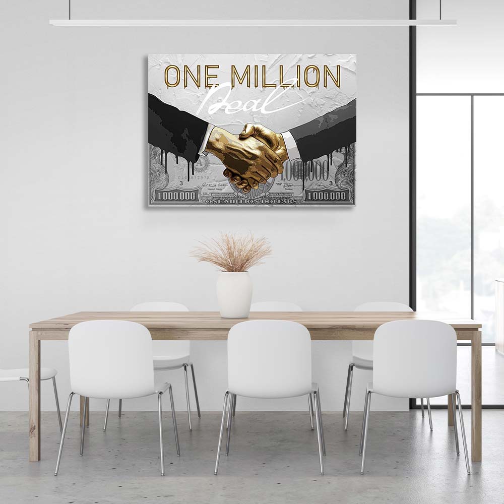 A million-dollar deal Motivational Canvas Wall Art Print