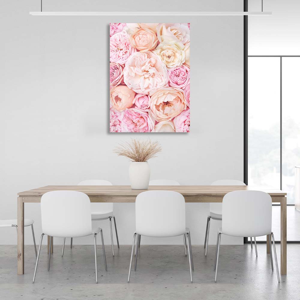 Canvas Wall Art Print Pink peonies