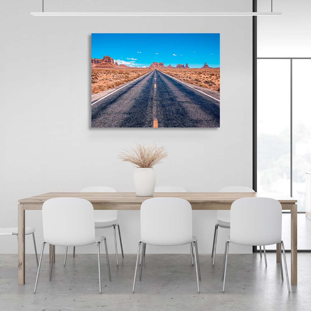 Canvas Wall Art Print Road to Monument Valley