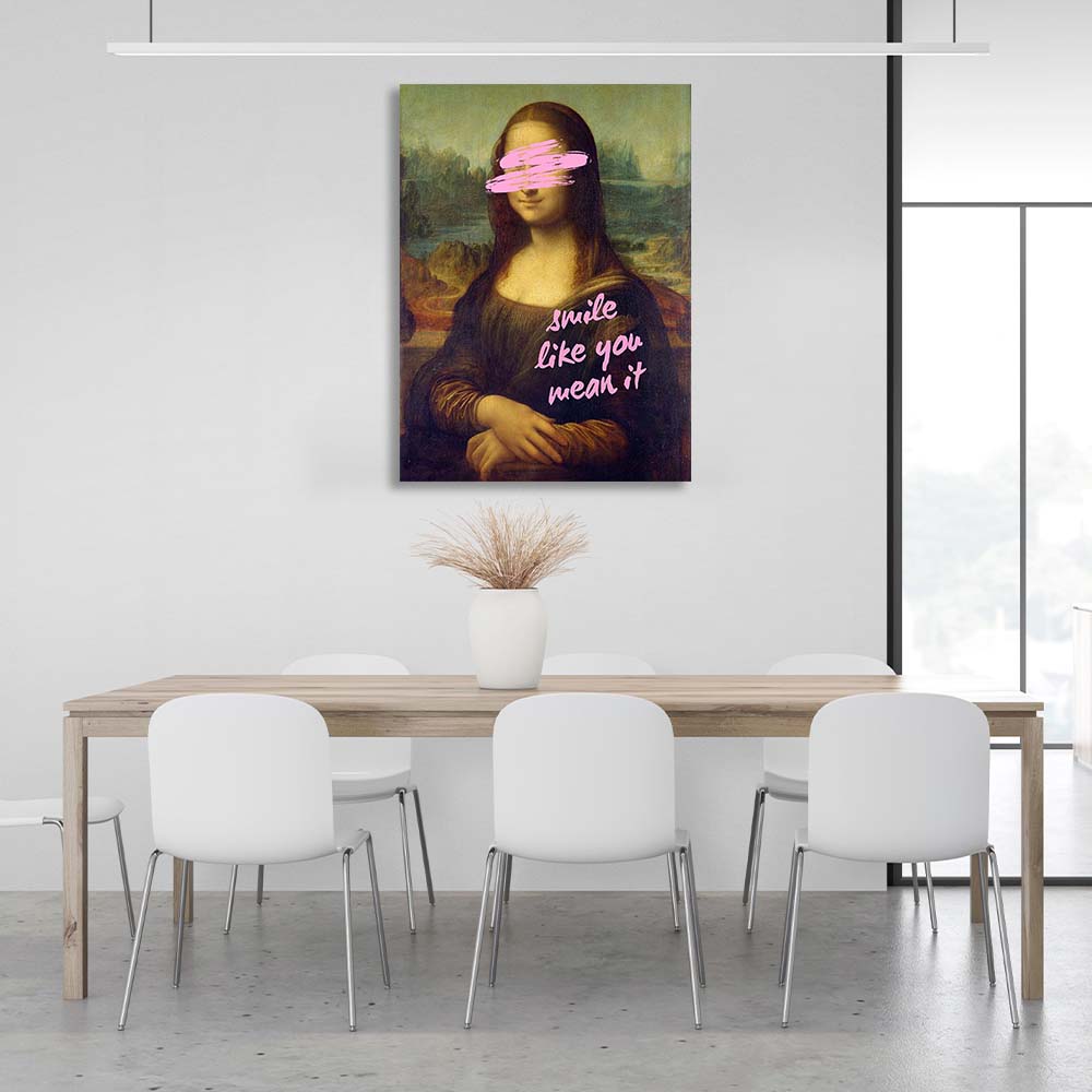 Canvas Wall Art Print Smile like you mean it