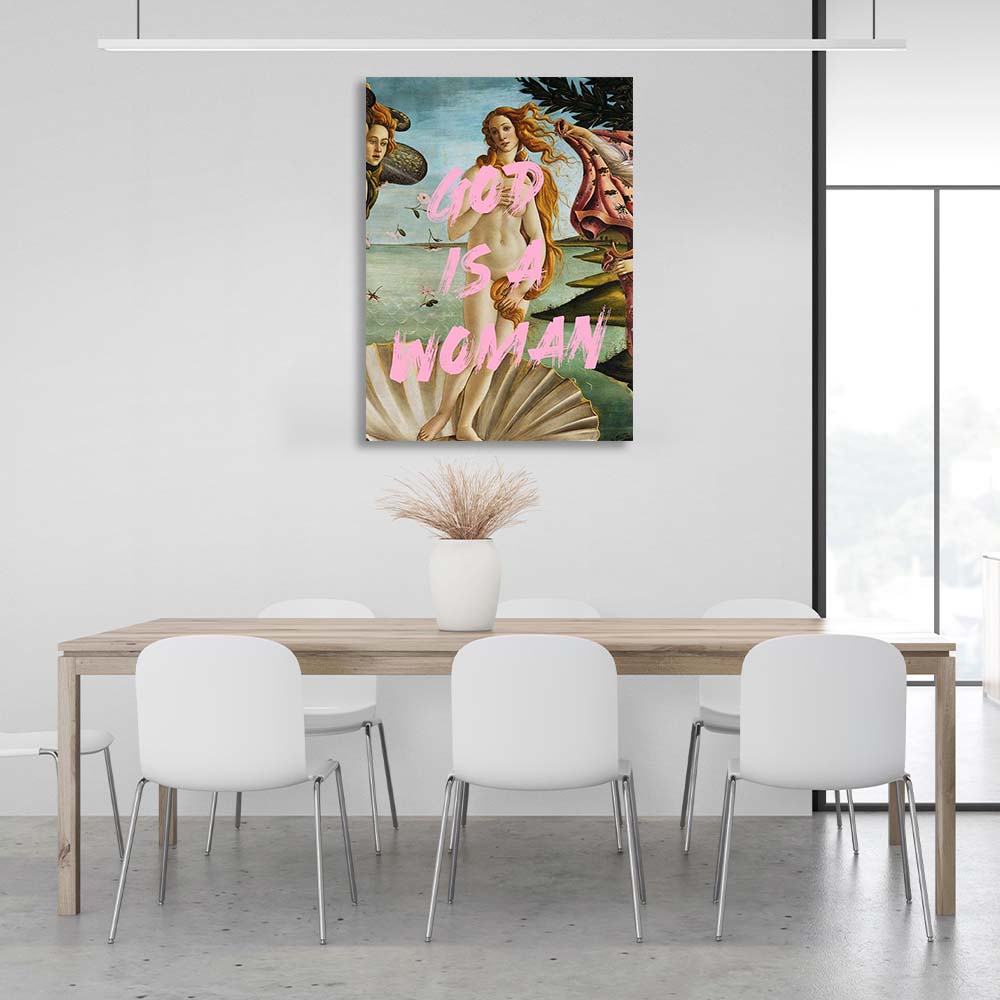 Canvas Wall Art Print God is a woman