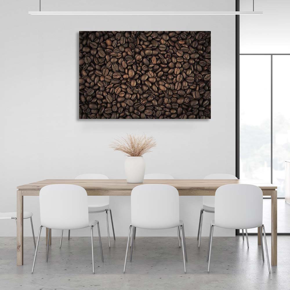 Canvas Wall Art Print For Kitchen Coffee Beans