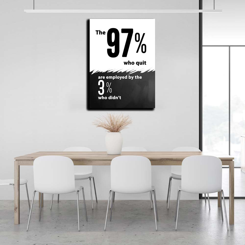 97% are running at 3% ENG Motivational Canvas Wall Art Print