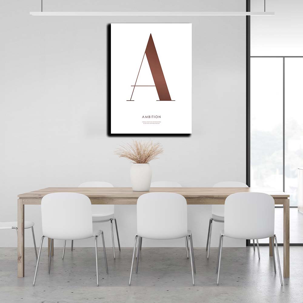 Ambition Motivational Canvas Wall Art Print