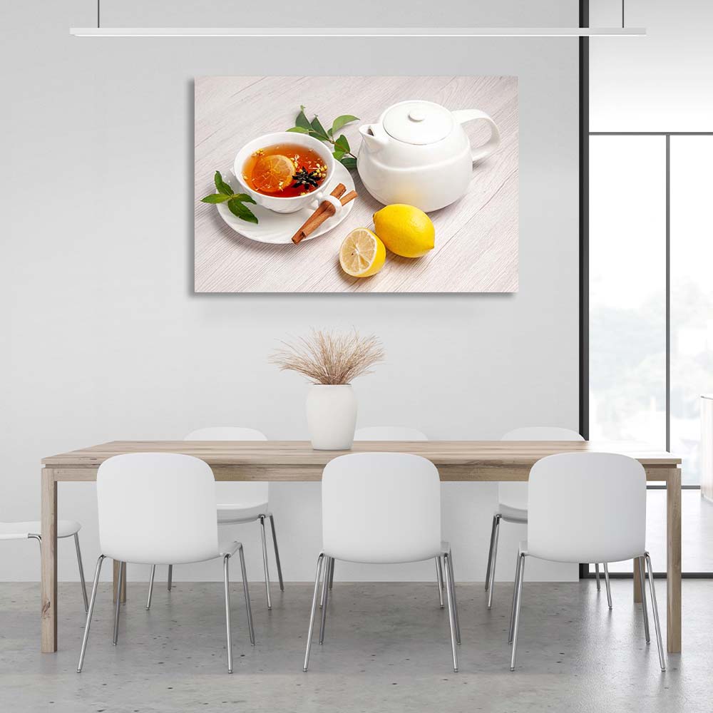 Canvas Wall Art Print For Kitchen Tea with spices