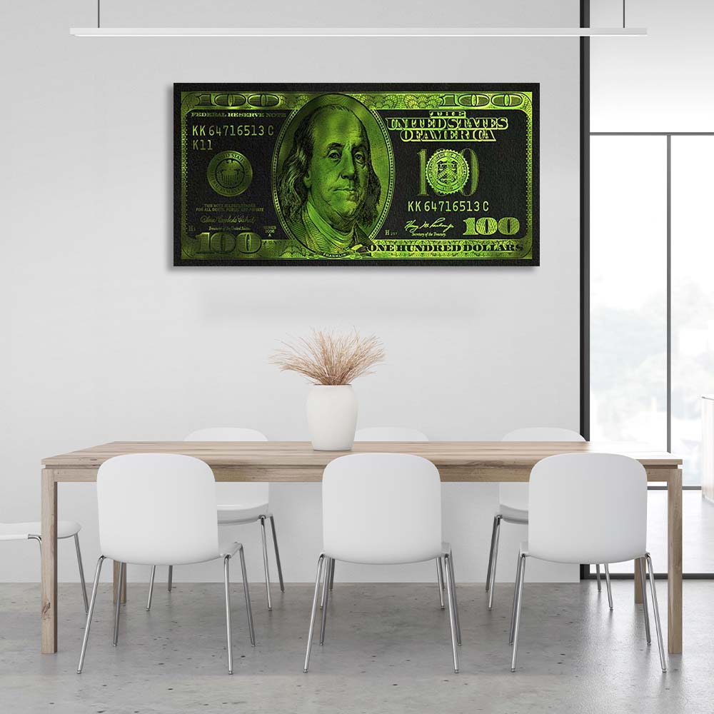 Inspirierender Kunstdruck auf Leinwand für 100 $ in Grün