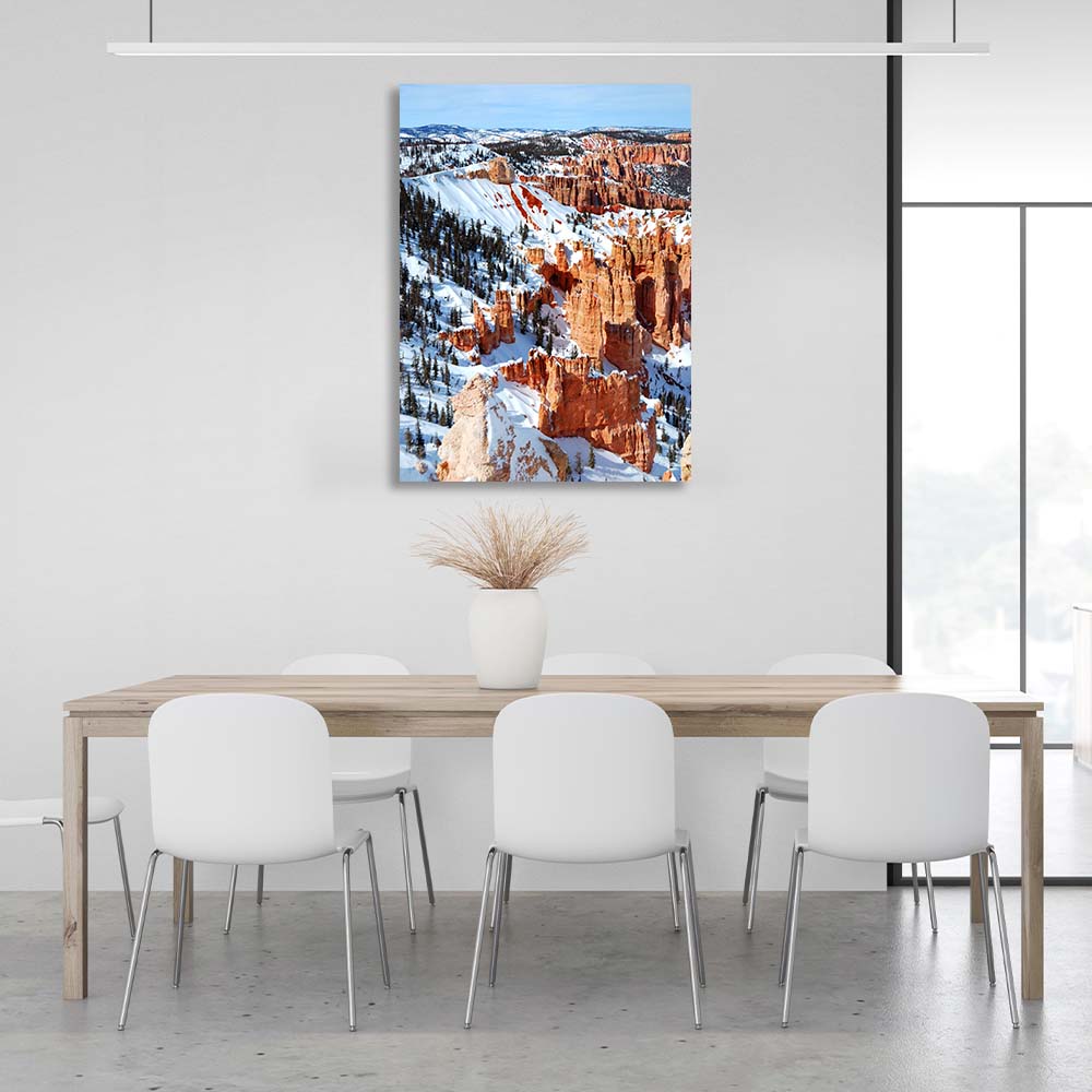 Winter canyon Canvas Wall Art Print