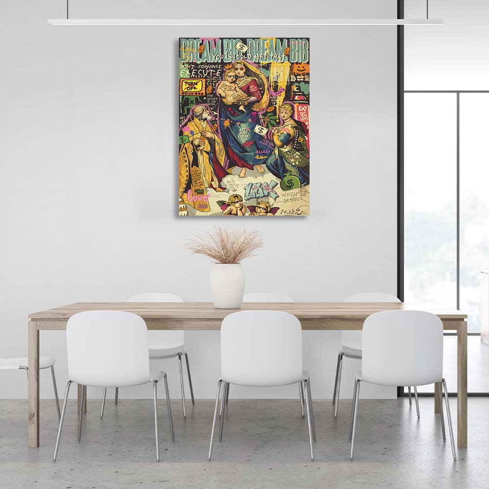 Pop Art Madonna and Child Canvas Wall Art Print