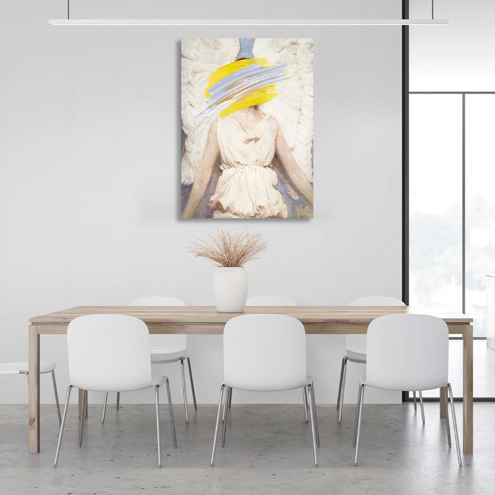 Canvas Wall Art Print Angel with strokes of paint