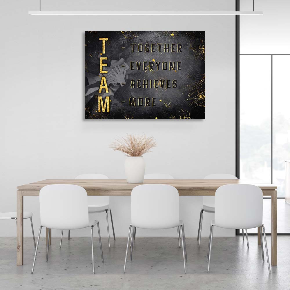 Team Motivational Canvas Wall Art Print