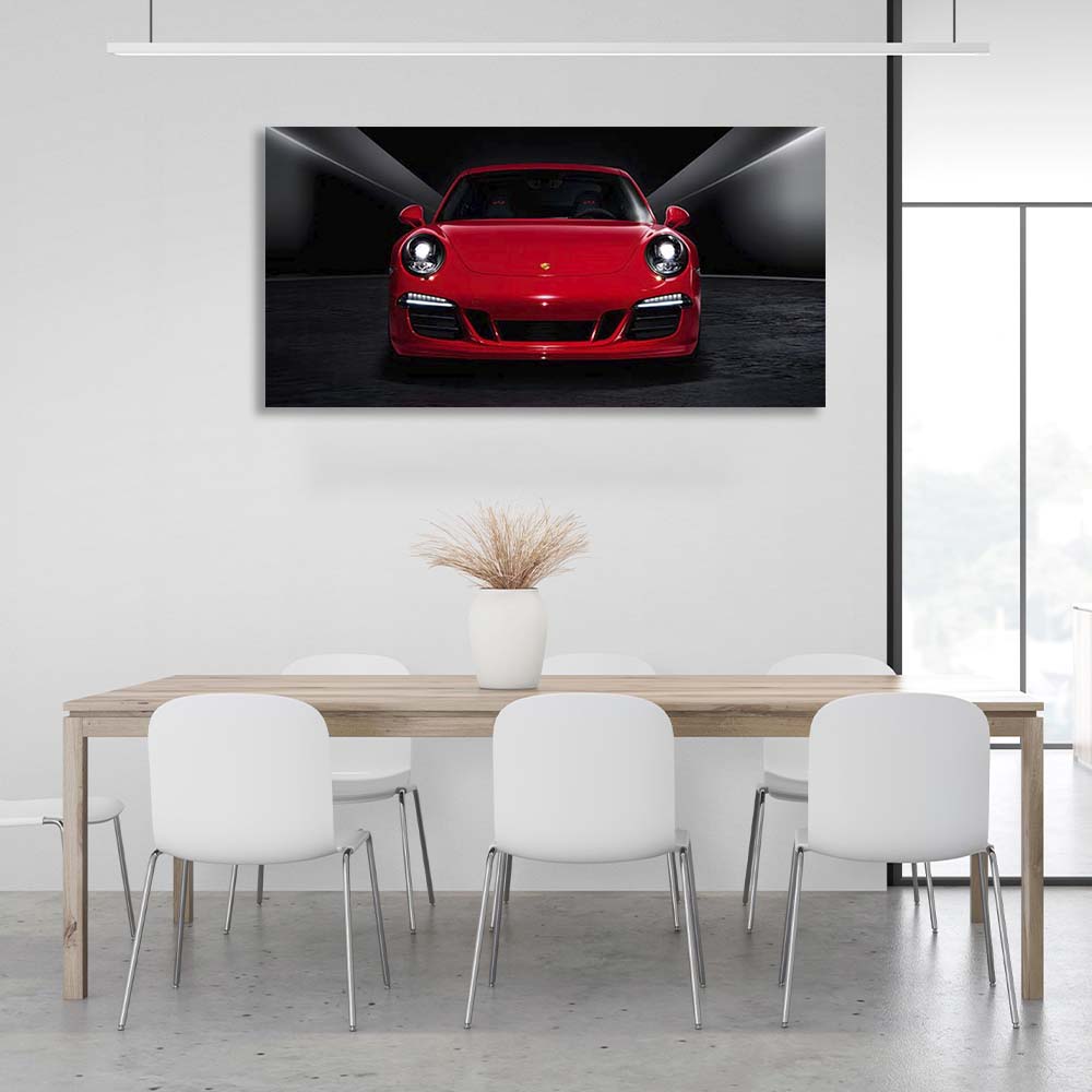 Canvas Wall Art Print Car red Porsche 911 Carrera GTS