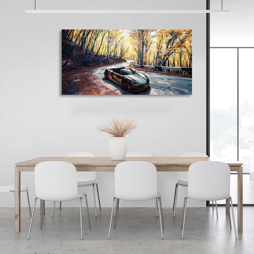 Canvas Wall Art Print Car Porsche 918 Spyder