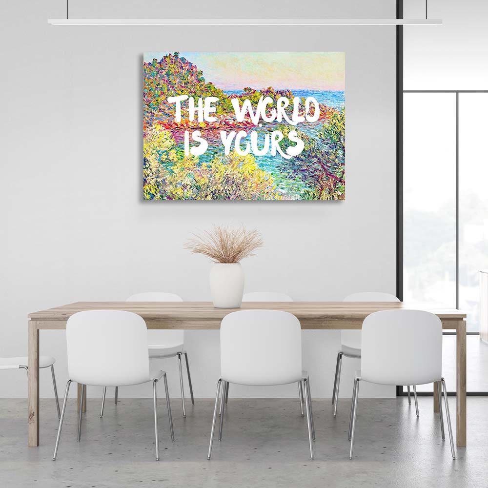 Canvas Wall Art Print Landscape near Monte Carlo. The world is yours