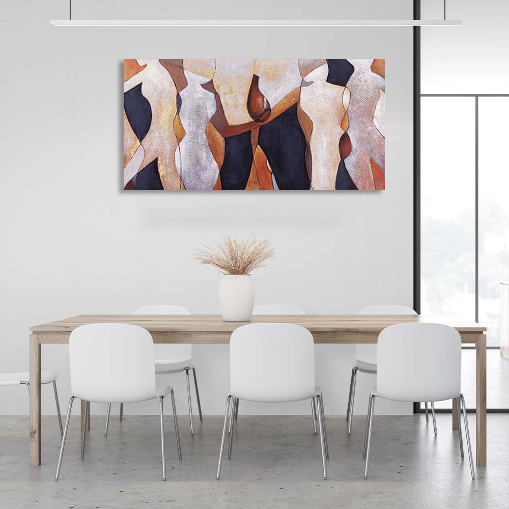 Abstraction Canvas Wall Art Print Silhouettes