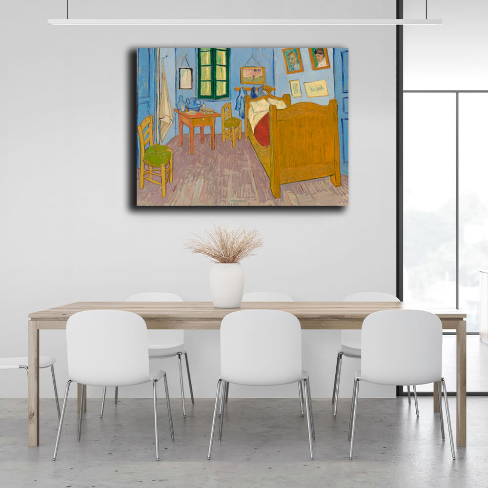 Reproduktion „Schlafzimmer in Arles“ von Vincent van Gogh, Reproduktion auf Leinwand, Wandkunst