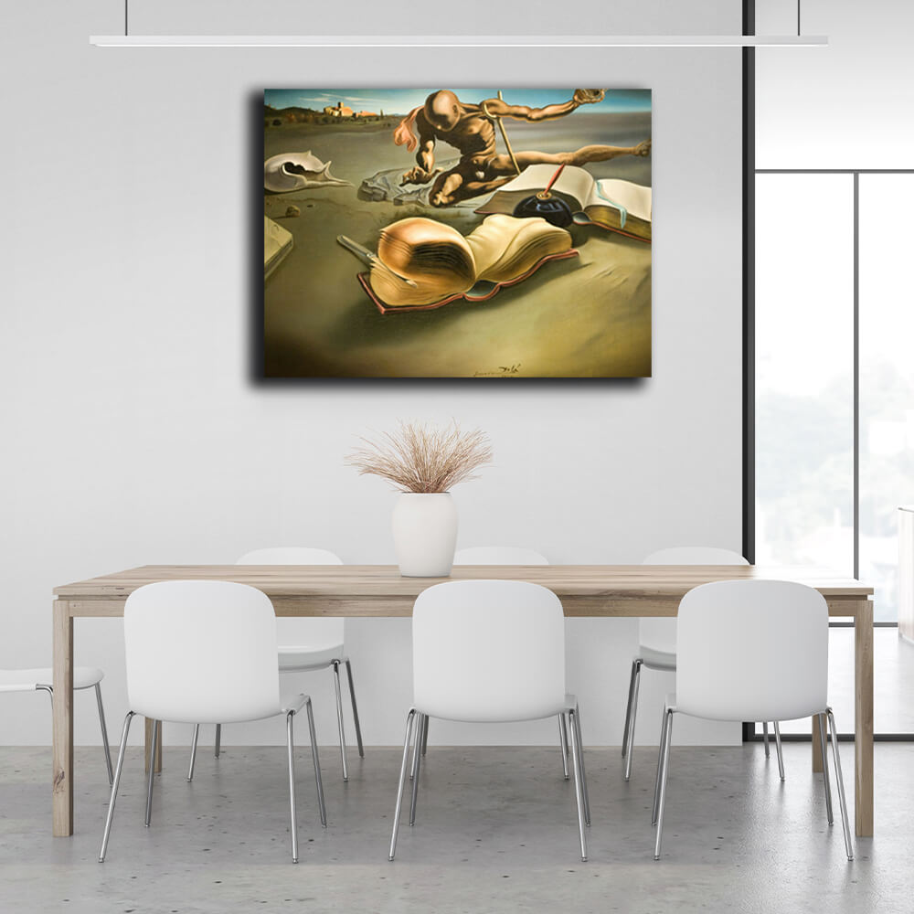 Reproduction The transformation of a book into a book by Salvador Dali Reproduction Canvas Wall Art Print