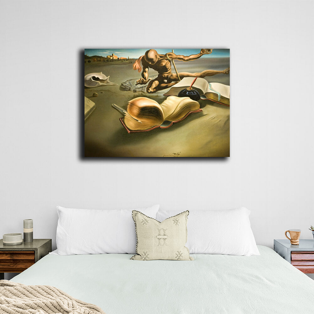 Reproduction The transformation of a book into a book by Salvador Dali Reproduction Canvas Wall Art Print