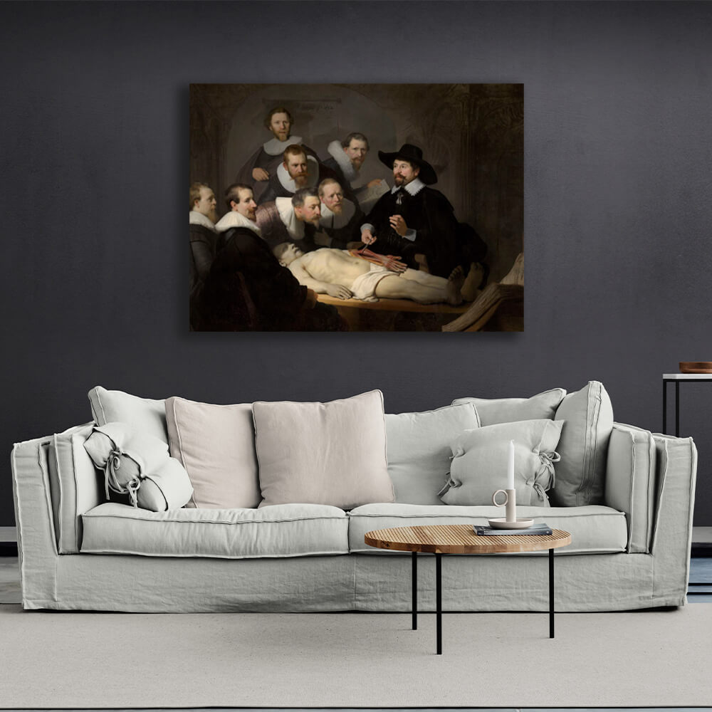 Reproduktion von Dr. Tulps Anatomiestunde, Rembrandt-Reproduktion, Kunstdruck auf Leinwand